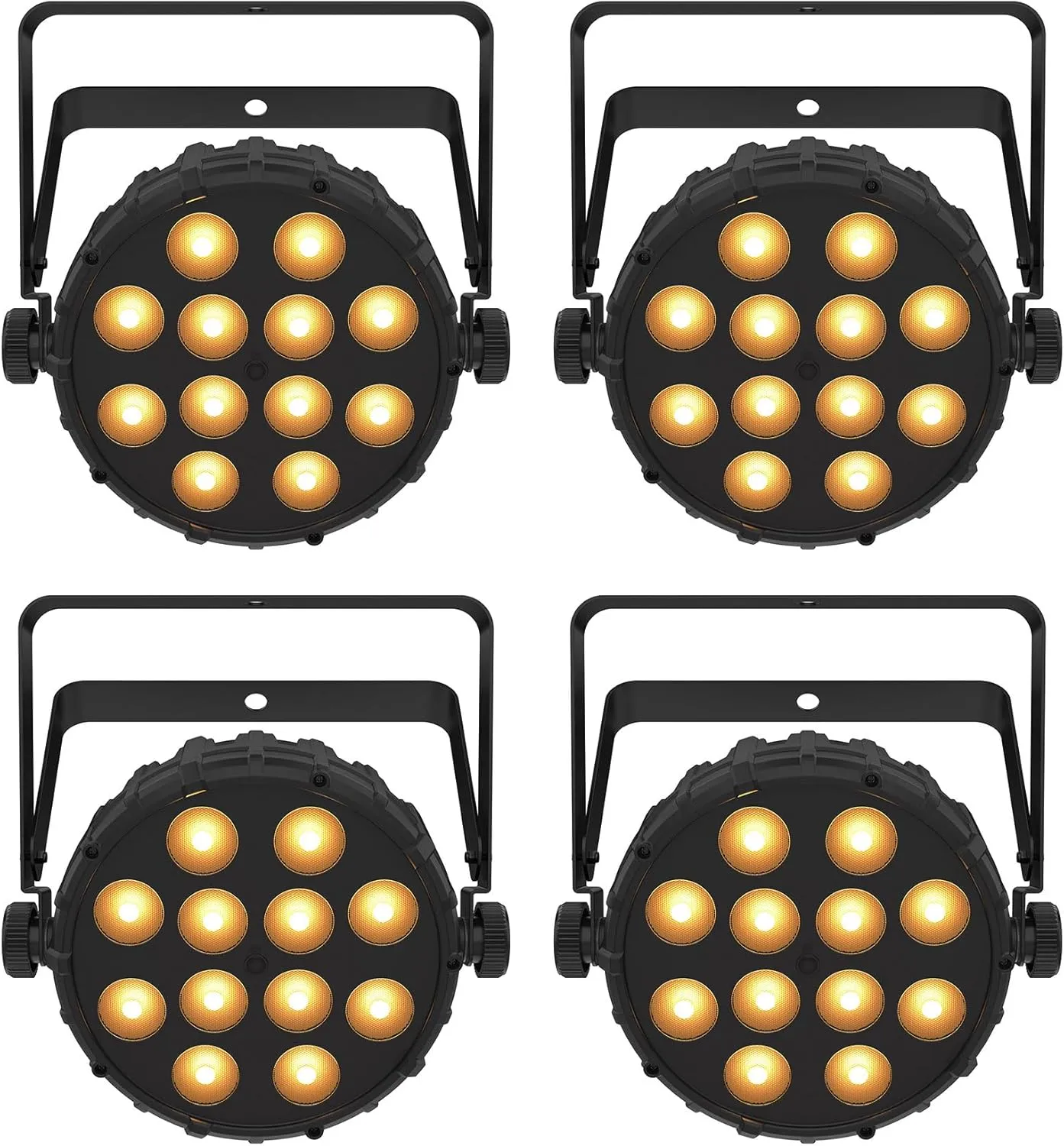 Audiosavings Bundle: Chauvet DJ SLIMPAR Q12 BT ILS Wireless Par Wash Up-Light w/Bluetooth (4 Items)