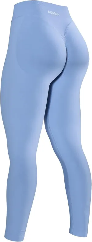 AUROLA Influence Workout Leggings for Women, Seamless Compression Tummy Control Leggings Mid Rise Yoga Pants