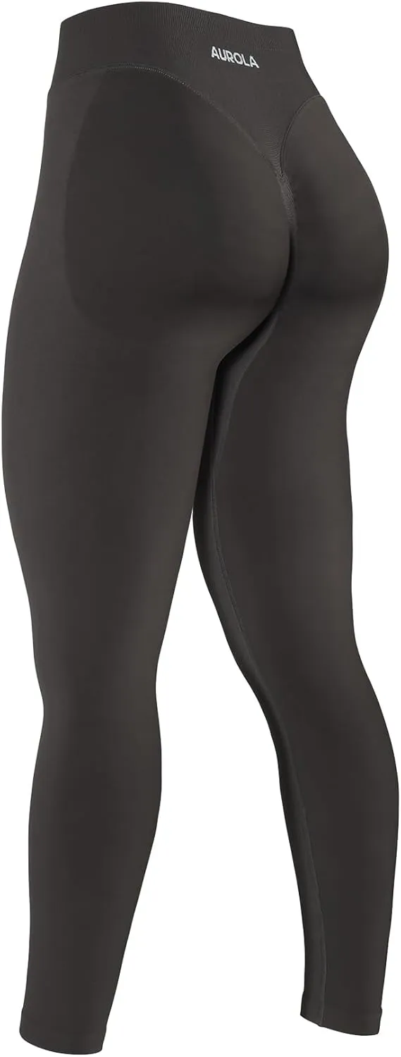 AUROLA Influence Workout Leggings for Women, Seamless Compression Tummy Control Leggings Mid Rise Yoga Pants