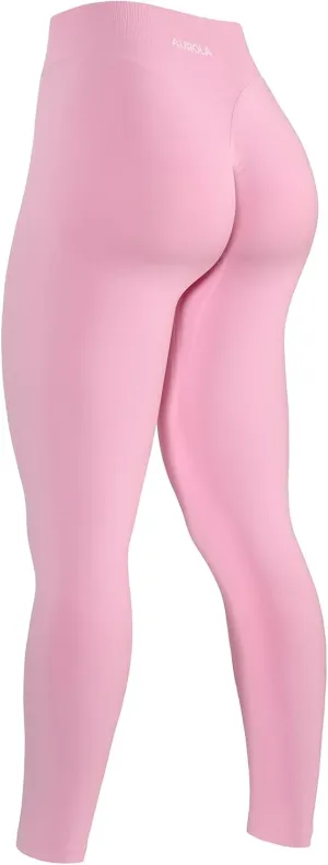 AUROLA Influence Workout Leggings for Women, Seamless Compression Tummy Control Leggings Mid Rise Yoga Pants