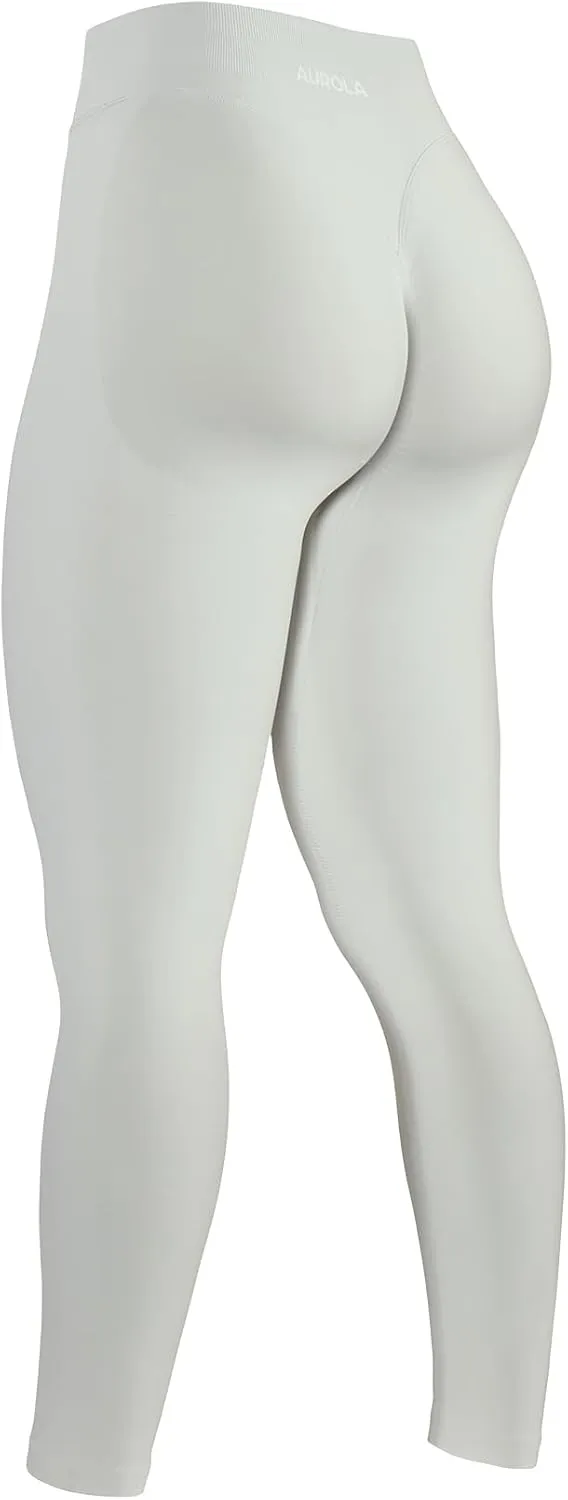 AUROLA Influence Workout Leggings for Women, Seamless Compression Tummy Control Leggings Mid Rise Yoga Pants