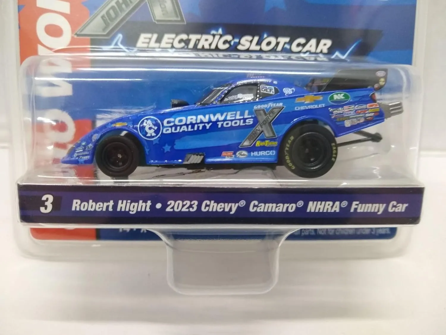 Auto World SC405-3 Robert Hight Cornwell Quality Tools 2023 Camaro Funny Car HO Scale Electric Slot Car