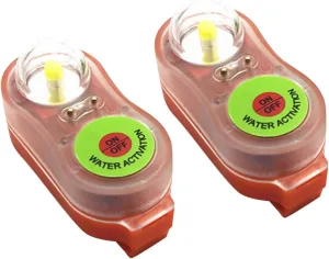 Automatic Locator Light - LED Safety Strobe for, 2pcs Water-Activated Personal Beacon for Boating, Ultra Bright Signal Light Easily Attaches for High Visibility