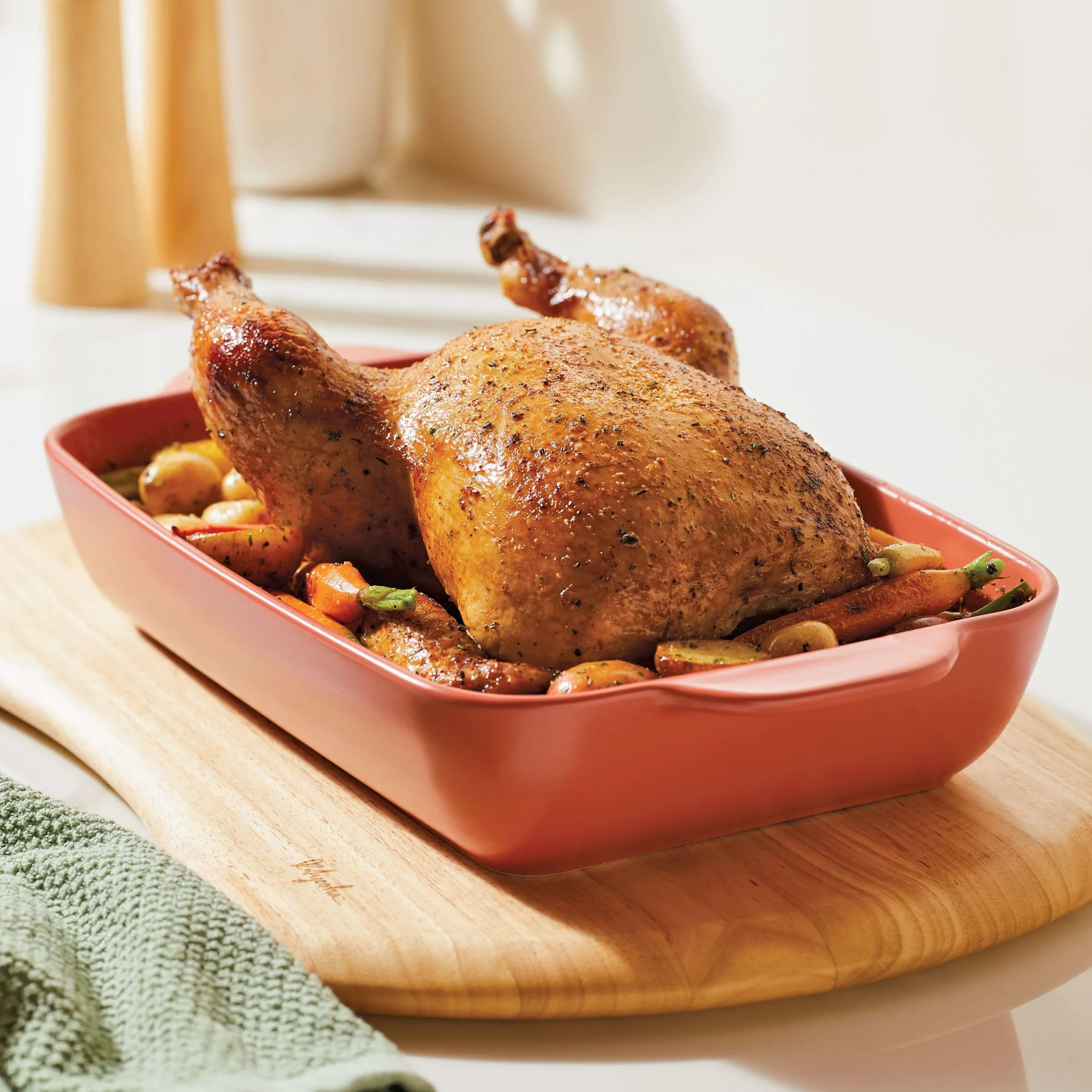 Ayesha Curry Ceramics Baking Dish/Lasagna Bakeware Pan, Rectangular, 9 Inch x 13 Inch - Redwood