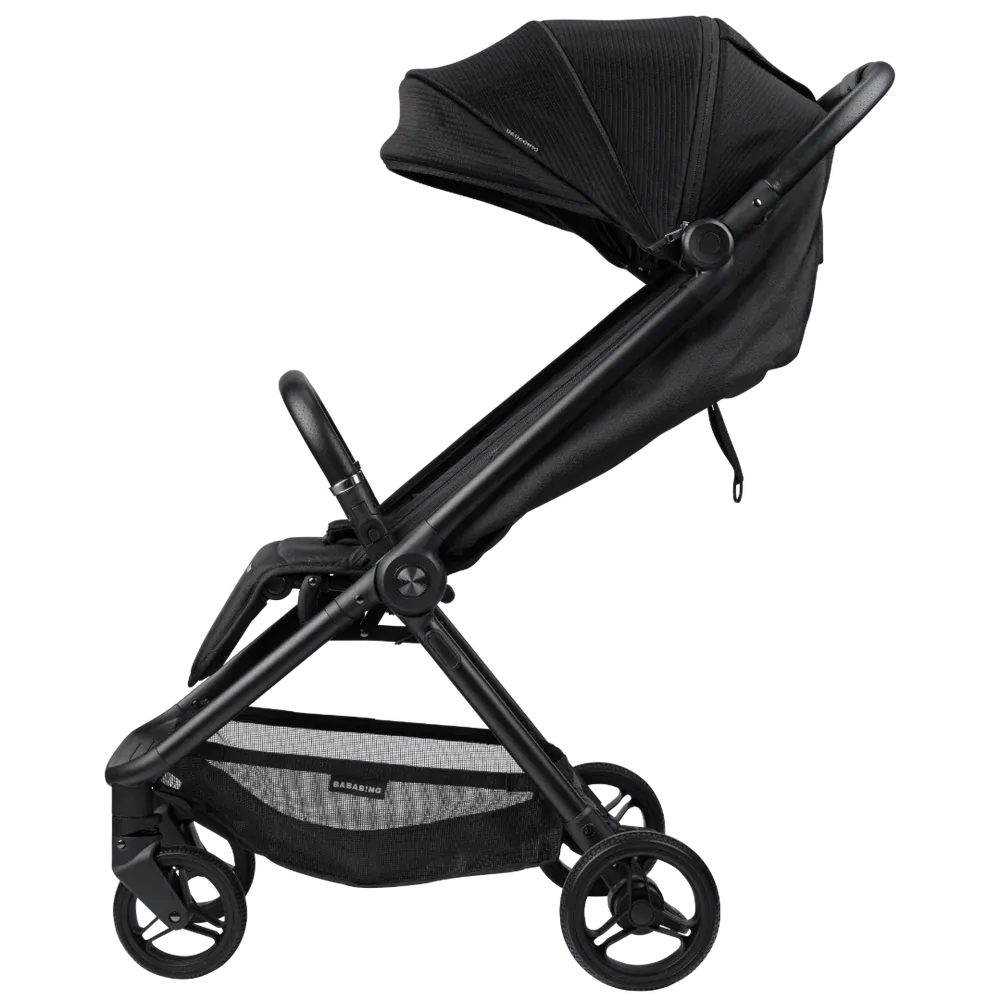 Bababing Auto Fold Stroller   Weaning Bundle - Gloss Black