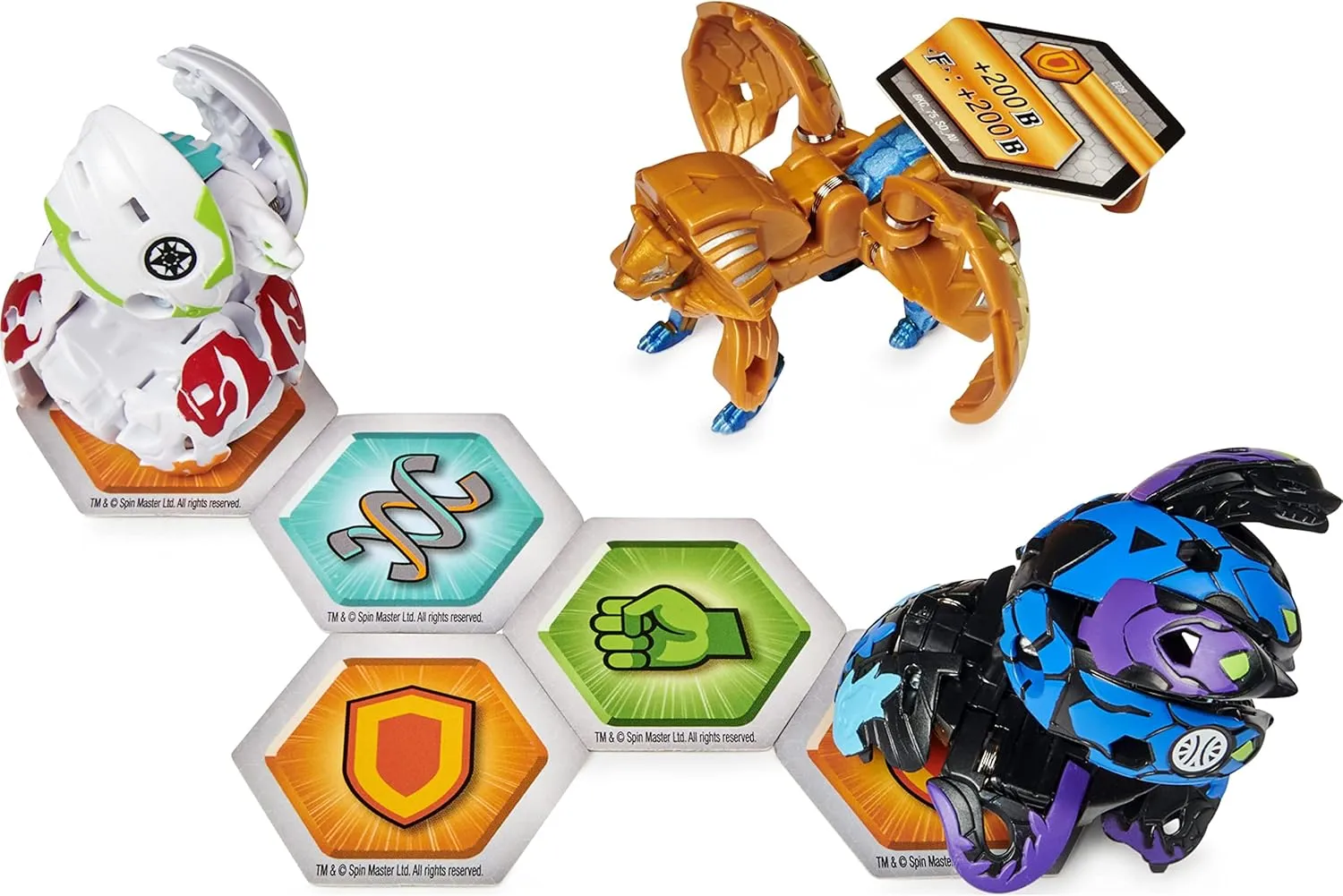 Bakugan Starter Pack 3-Pack, Fused Pharol x Gillator Ultra, Armored Alliance Collectible Action Figures