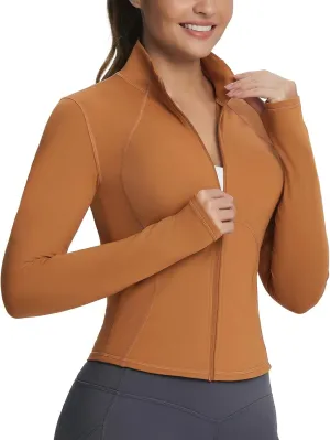 baleaf Women's Fleece Jacket for Running Zip Up Jackets Cold Weather Gear Workout Bbl Tights Yoga