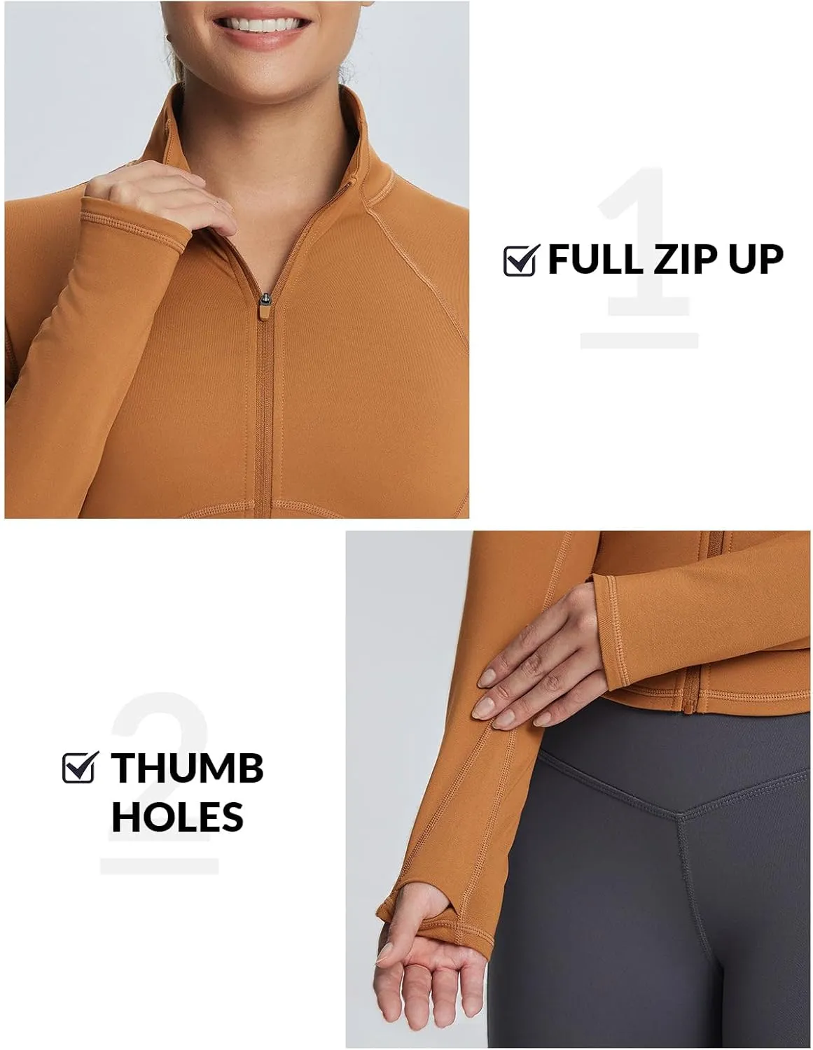 baleaf Women's Fleece Jacket for Running Zip Up Jackets Cold Weather Gear Workout Bbl Tights Yoga
