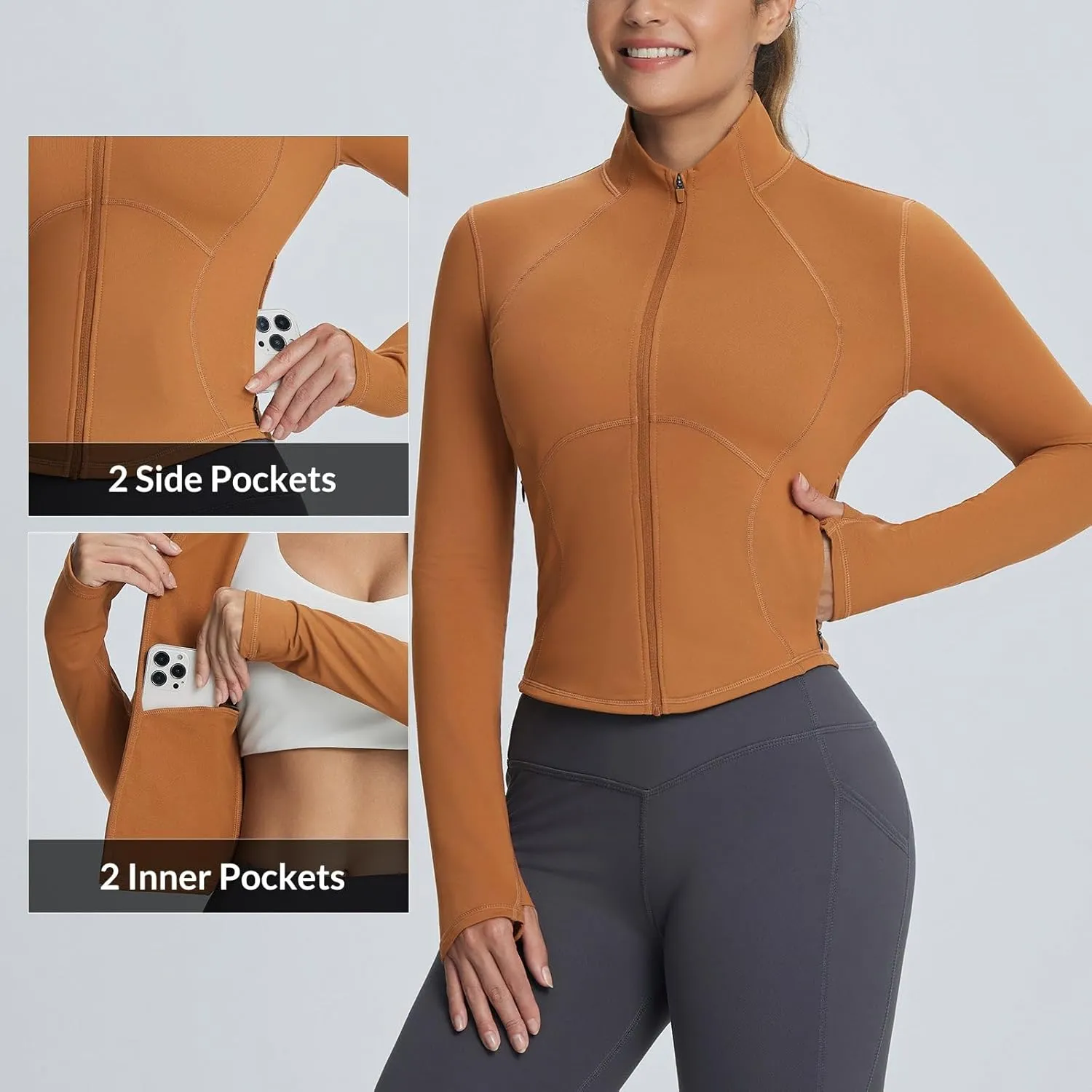 baleaf Women's Fleece Jacket for Running Zip Up Jackets Cold Weather Gear Workout Bbl Tights Yoga