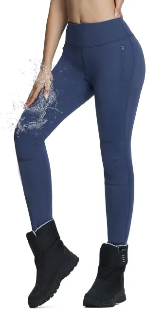 baleaf Women's Snow Pants Winter Thick Insulated Waterproof Fleece Lined Leggings Ski Hiking Outdoor Cold Weather Gear