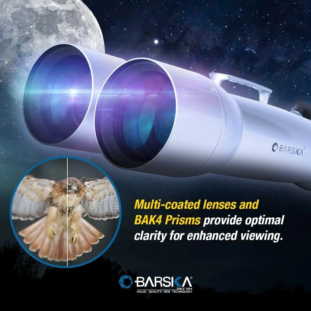 Barska Encounter 20x, 40x100 Waterproof High Power Jumbo Binoculars with Premium Hard Case for Astronomy Stargazing and Long Range Viewing
