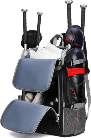 Baseball Softball Catchers Gear Bag for Helmet Chest Protector Leg Guards Cleats Large Baseball Softball Bat Backpack for Boys Girls Catchers Equipment Bag for Youth Adult