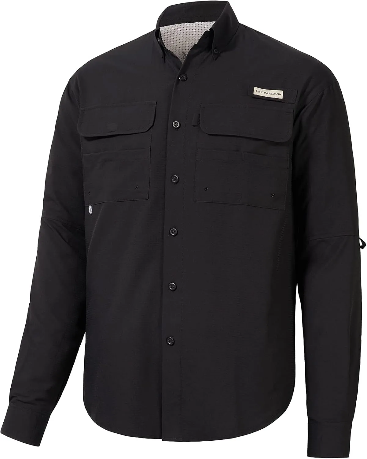 BASSDASH Men's Performance Fishing Hiking Shirt UPF 50 Button Down Long Sleeve Quick Dry FS21M