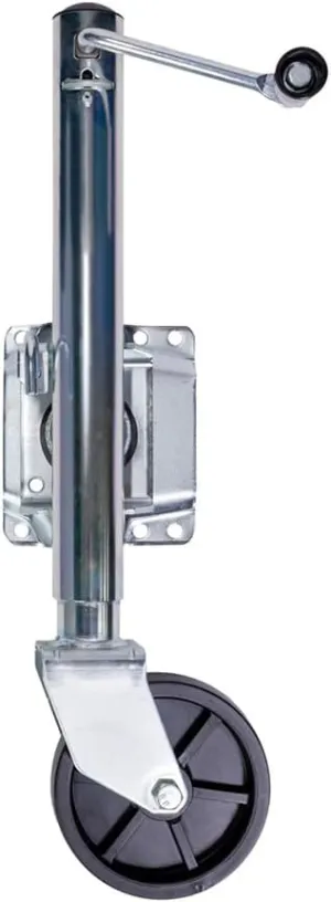 Bastion Distribution Boat Trailer Jack/Marine Jack with Wheel | Heavy-Duty Swivel Mount | Bolt On | Smooth Operation | Side-Wind Crank | 6" Wheel | Chrome | 1000lb Capacity | BD-1000SW-SM