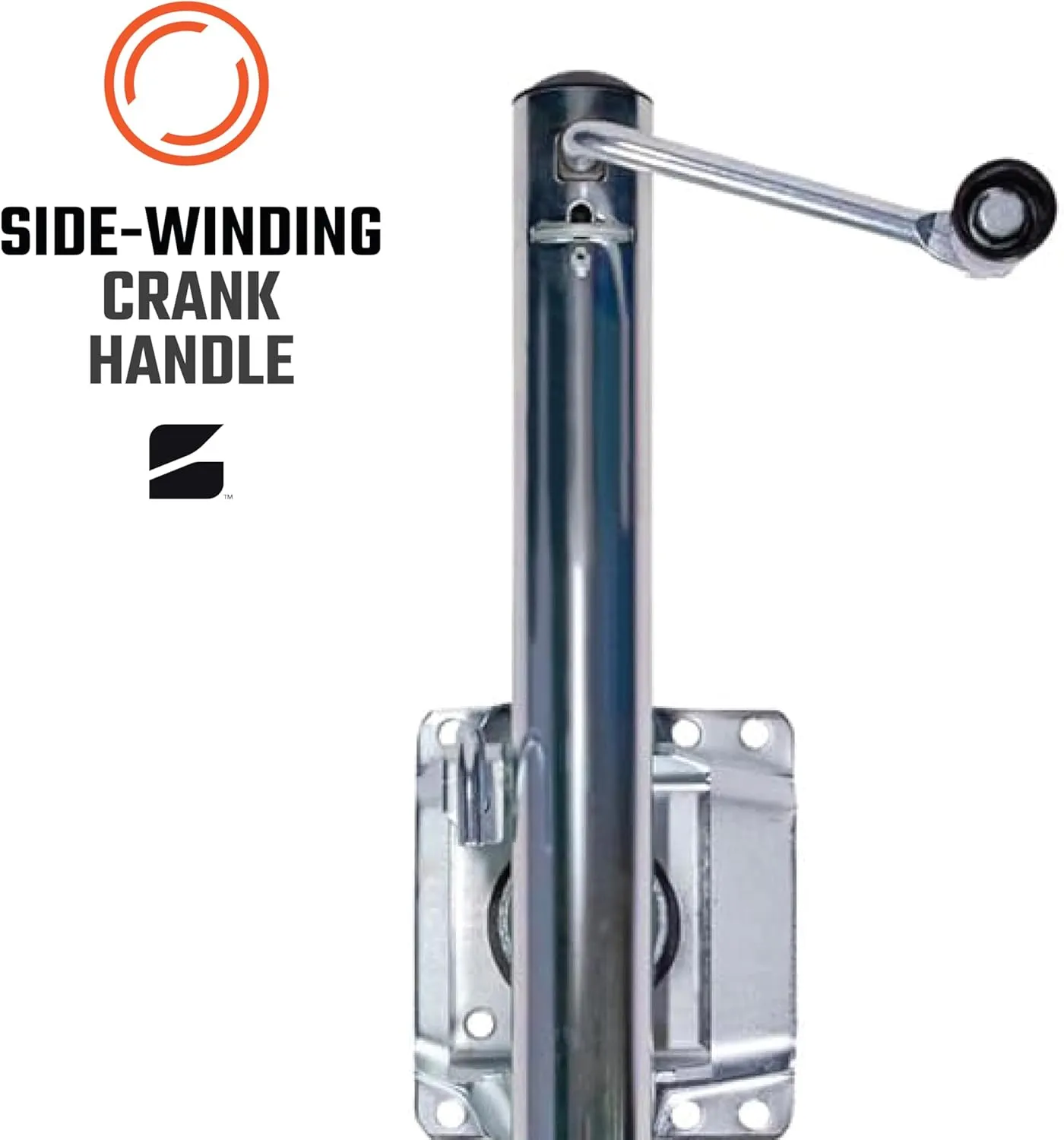 Bastion Distribution Boat Trailer Jack/Marine Jack with Wheel | Heavy-Duty Swivel Mount | Bolt On | Smooth Operation | Side-Wind Crank | 6" Wheel | Chrome | 1000lb Capacity | BD-1000SW-SM
