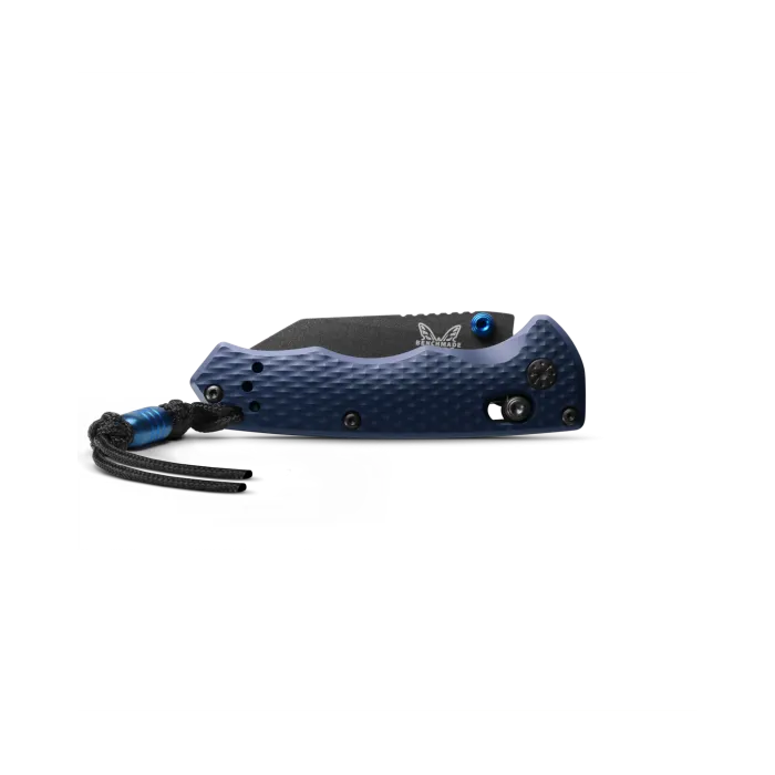 Benchmade 290BK Full Immunity Black CPM-M4 Crater Blue Handle 2.49'' Plain Edge Pocket Knife with Benchmade Blue Lube Lubricant for knives 37ml 1.25fl oz (Made in USA)