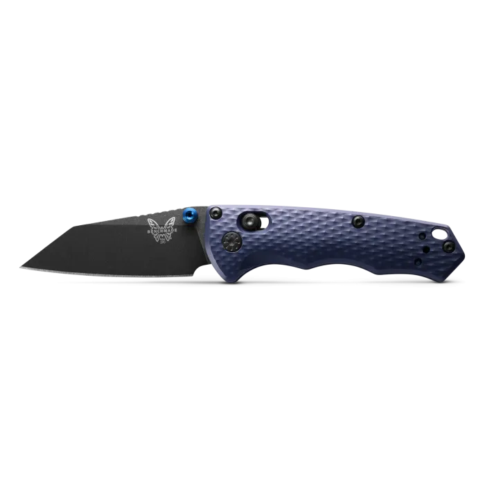 Benchmade 290BK Full Immunity Black CPM-M4 Crater Blue Handle 2.49'' Plain Edge Pocket Knife with Benchmade Blue Lube Lubricant for knives 37ml 1.25fl oz (Made in USA)
