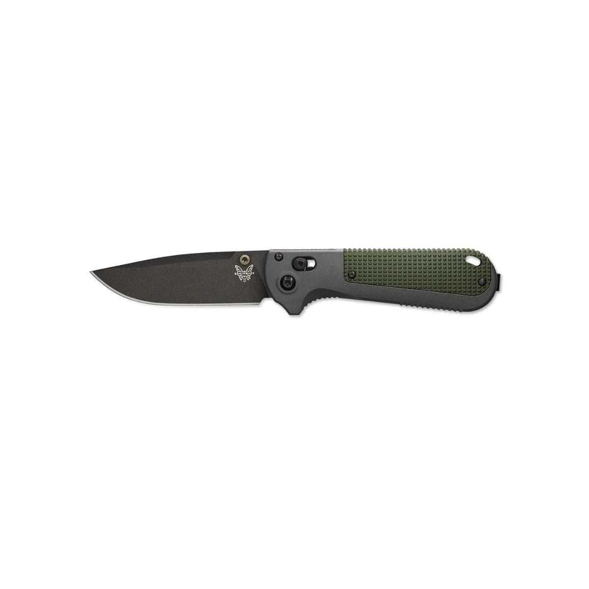 Benchmade 430BK Redoubt Folding Plain Edge Knife, Green/Gray Grivory (3.55")