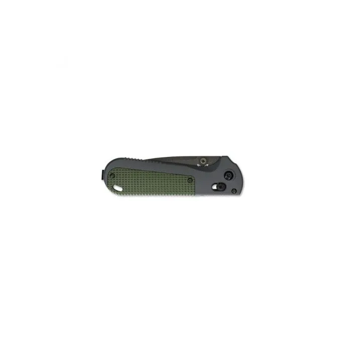 Benchmade 430BK Redoubt Folding Plain Edge Knife, Green/Gray Grivory (3.55")