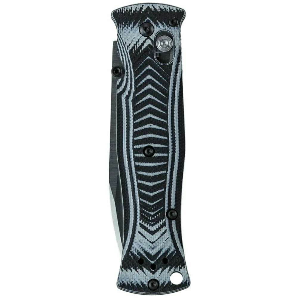 Benchmade 531 Knife, Drop-Point Plain Edge/Satin Finish w/ Black & White Handle