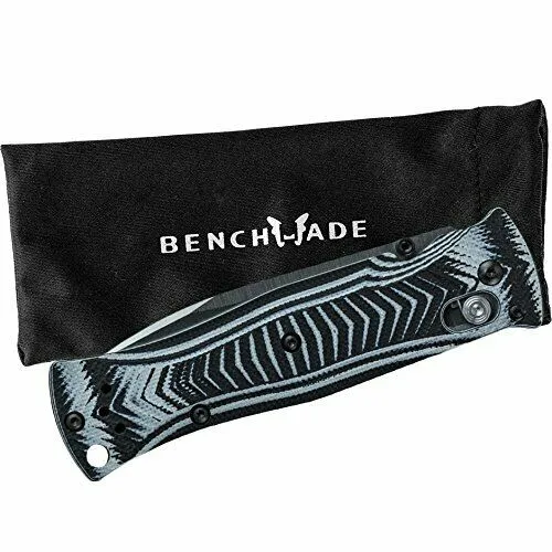 Benchmade 531 Knife, Drop-Point Plain Edge/Satin Finish w/ Black & White Handle