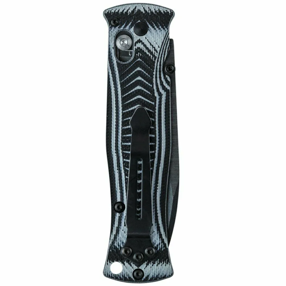Benchmade 531 Knife, Drop-Point Plain Edge/Satin Finish w/ Black & White Handle