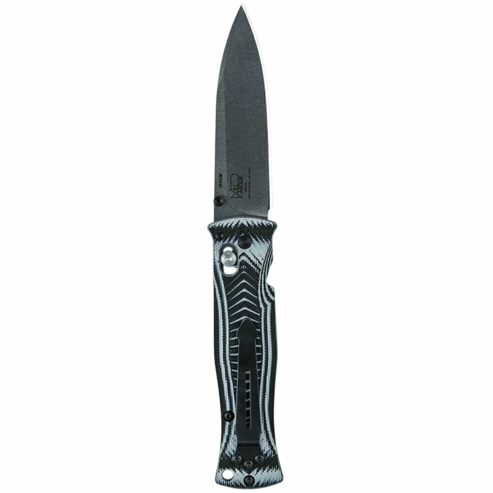 Benchmade 531 Knife, Drop-Point Plain Edge/Satin Finish w/ Black & White Handle