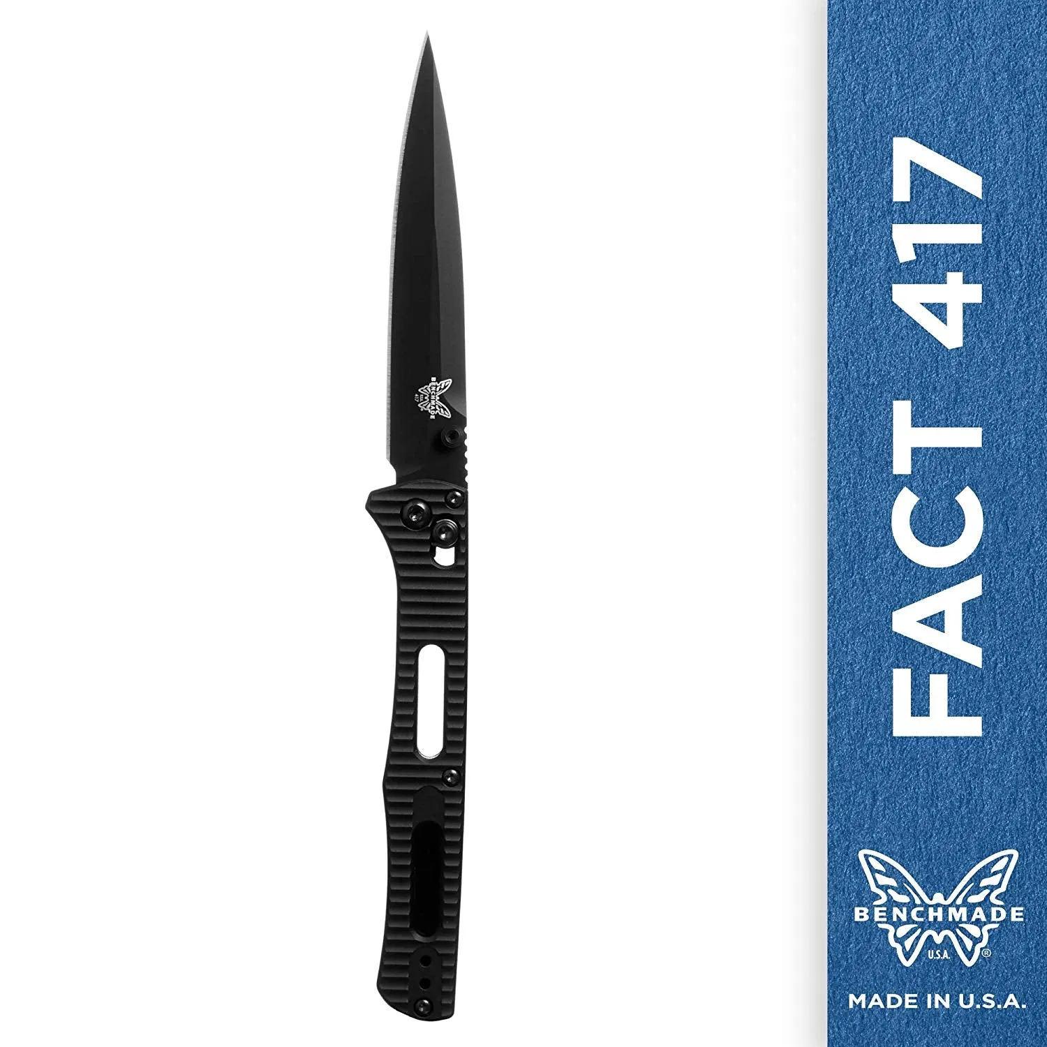 Benchmade - Fact 417 Minimalist Manual Open Folding Knife Made in USA, Spear-Point Blade