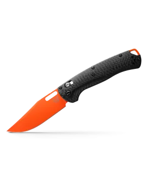 Benchmade Taggedout 3.48'' Folder Carbon Fiber Orange Cerakote Clip Point Pocket Knife (15535OR-01)
