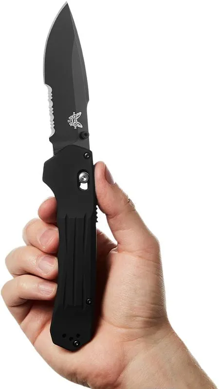 Benchmade Vallation 407SBK Vallation Folding Knife, Drop-Point Blade