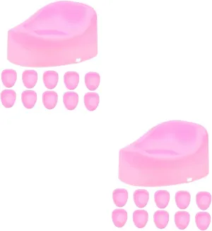 BESPORTBLE 2sets 10pcs Miniature Dollhouse Toilet Accessories Realistic Doll Bathroom Furniture Dollhouse Toilets for Creative Play and Micro Landscape Layout 10pcs*2
