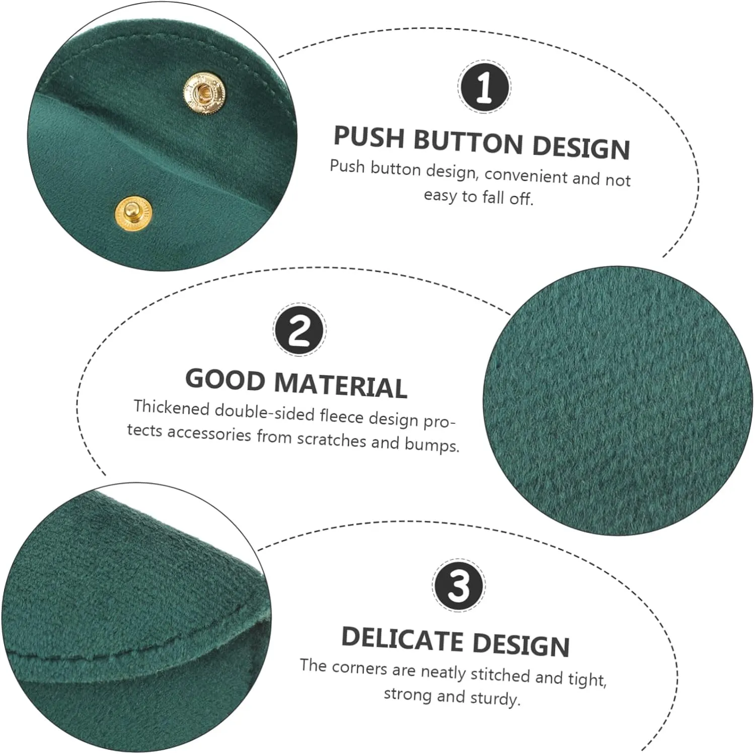 BESPORTBLE 5sets Watch Pouch Pocket Watch Storage Bag Retro Style Holder Roll Travel Case Scratch-Resistant Bag 2pcs*5
