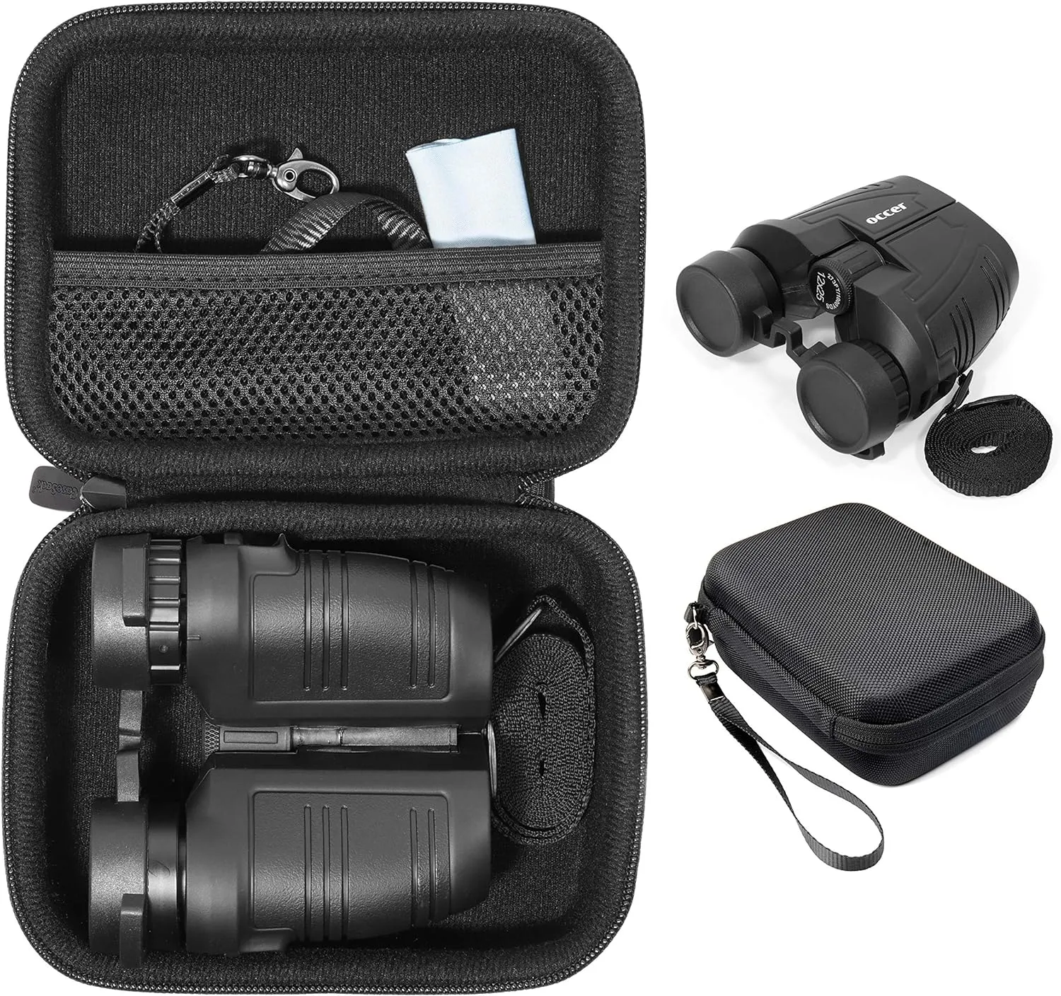 Binoculars Case Compatible with 15x25, 12x25, 10x25, 16x21 Binoculars Like Occer, Hontry, Gskyer, SkyGenius, Aurosports, Pentax, Beenate, L-Byakov, Mahauk, Leupold