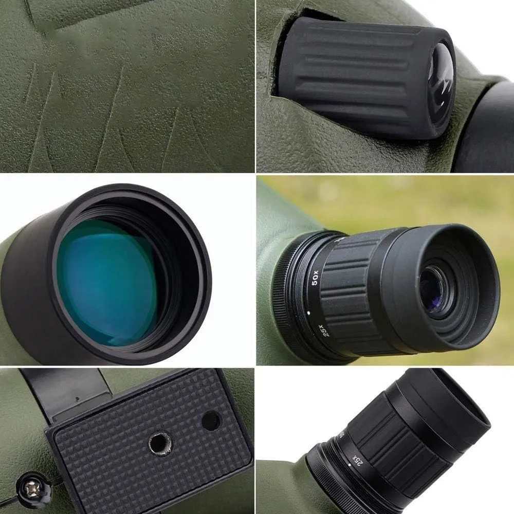 Binoculars Spotting Scope 20-60x60/25-75x70mm Zoom Telescope BAK4 Waterproof 45-Degree Angled Hunting Monocular w/Tripod(20 to 60 x60mm) (20 to 60 x60mm)