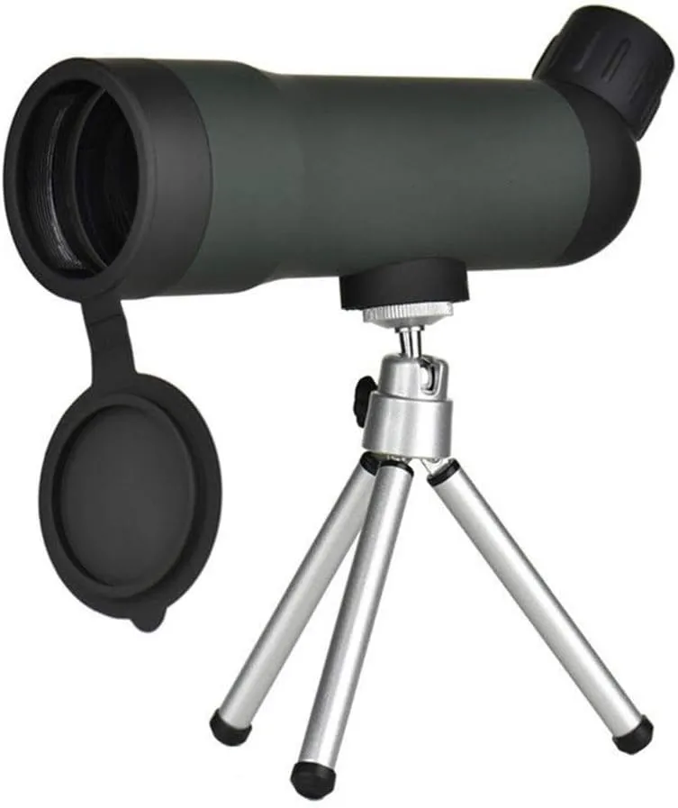 Binoculars Waterproof 20 x 50 Monocular Telescope Night Vision Optic Lens Prism Spotting Scope with Retractable Tripod Stand for Camping