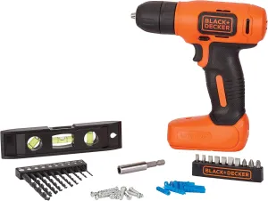 BLACK DECKER 8V MAX* Cordless Drill   43 pc. Home Decor Project Kit (BDCD8HDPK)