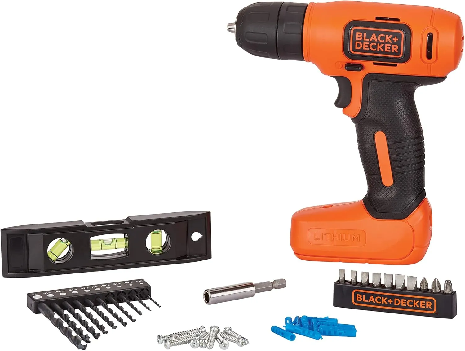 BLACK DECKER 8V MAX* Cordless Drill   43 pc. Home Decor Project Kit (BDCD8HDPK)