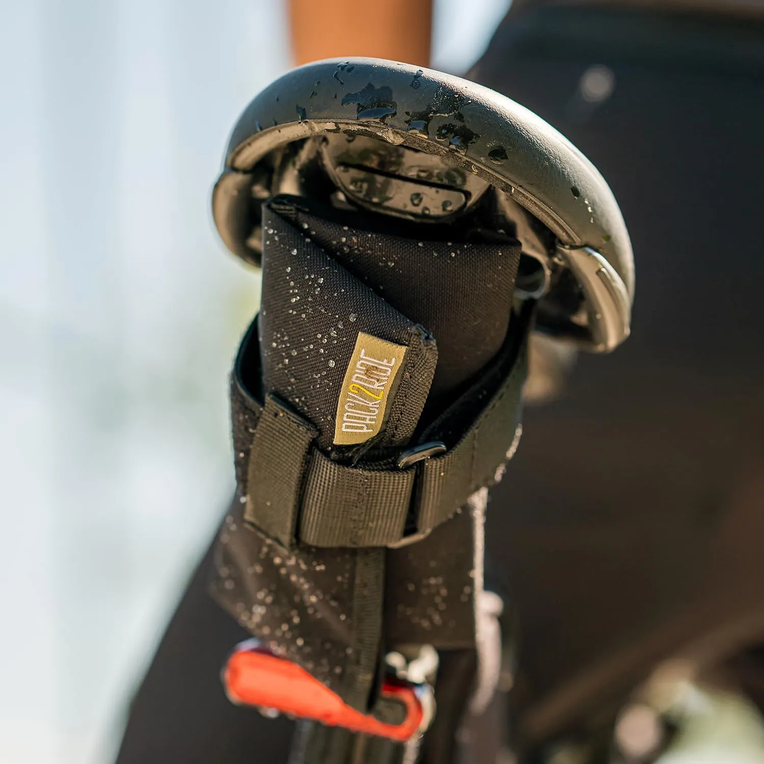 Blossom Bike Saddle Roll Bag - Water Resistant, Durable Cordura Fabric & Bicycle Tool Kit Holder - Under Seat Storage, Bike Pouch, Seat Roll for Road, Gravel Cycling (Black)