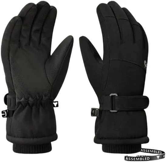 Boys Girls Ski Snow Gloves Waterproof Winter Insulated Thermal Kids Snowboard Gloves for Skiing Snowboarding Ice Skating Snow Sleds Extreme Cold Weather Ski Gear