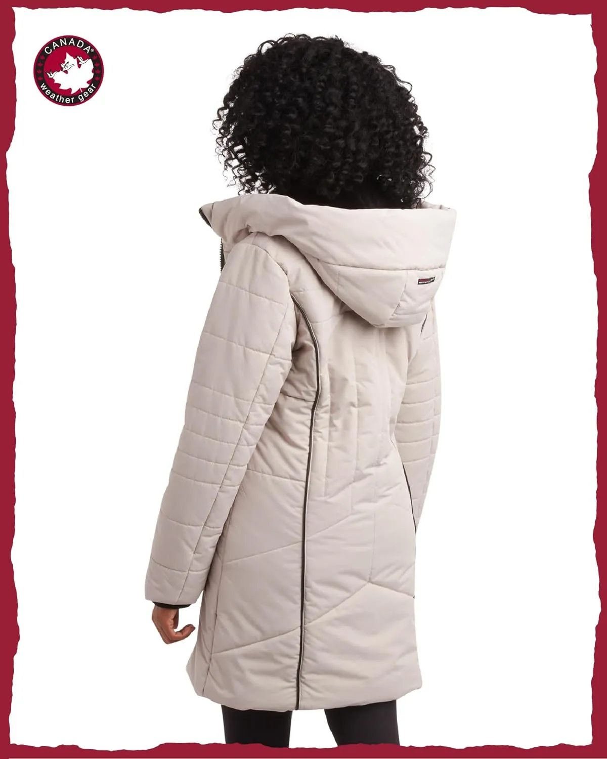 CANADA WEATHER GEAR Women's Puffer Jacket with Hood and Faux Fur Trim - Cozy Long Winter Coats for Women (S-XL)