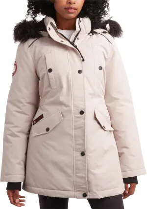 CANADA WEATHER GEAR Women's Winter Coat - Stadium Parka Jacket, Fur Trim Hood (S-XL)