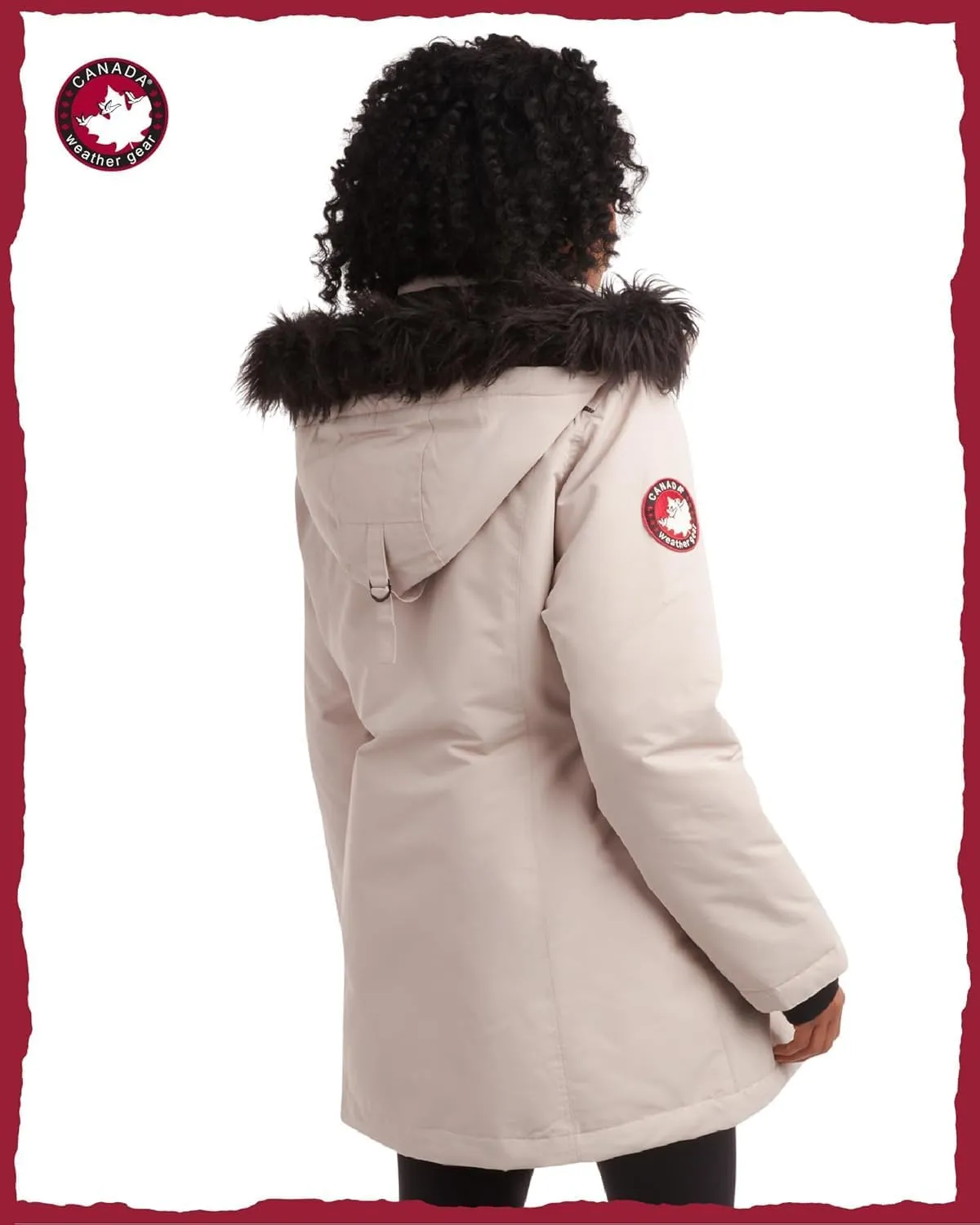CANADA WEATHER GEAR Women's Winter Coat - Stadium Parka Jacket, Fur Trim Hood (S-XL)