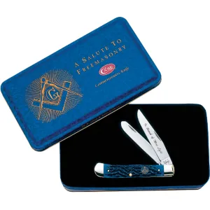 Case Masonic Trapper 3.25 In./3.27 In. Folding Knife with Gift Tin
