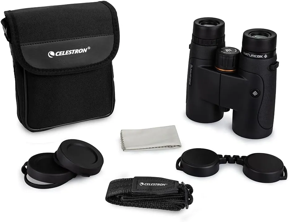 Celestron 72322 Nature DX 8x42 Outdoor and Birding Binoculars, Fully Multi-Coated with BaK-4 Prisms, Rubber Armoured, Fog & Waterproof