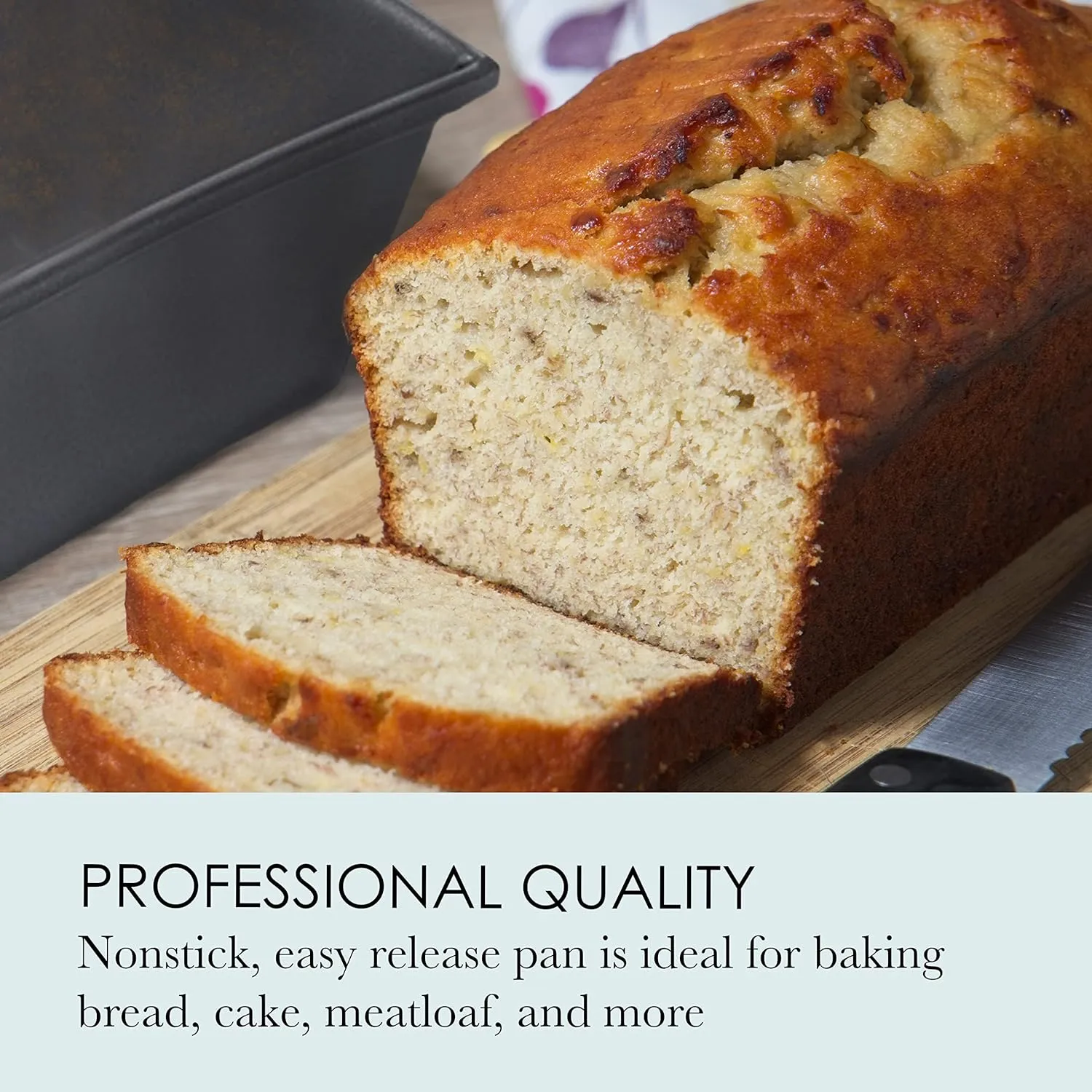 Chicago Metallic Professional 1-Pound Non-Stcik Loaf Pan, Perfect for pound cakes, meat loafs and more! Measures 8.5-Inch-by-4.5 Inch