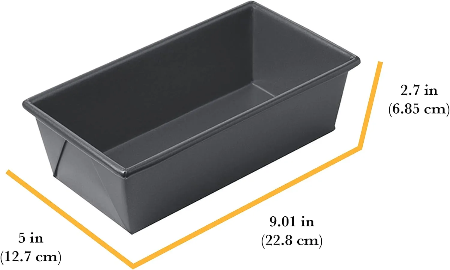 Chicago Metallic Professional 1-Pound Non-Stcik Loaf Pan, Perfect for pound cakes, meat loafs and more! Measures 8.5-Inch-by-4.5 Inch