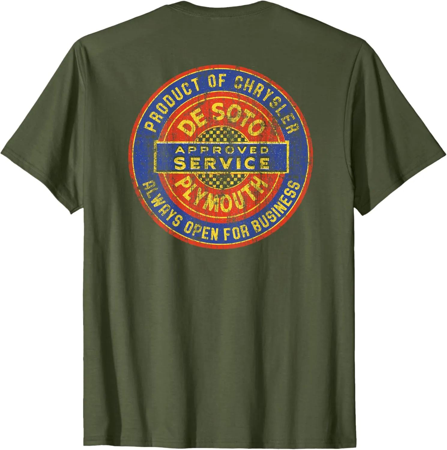 Chrysler Plymouth De Soto Appoved Service Weathered Sign T-Shirt