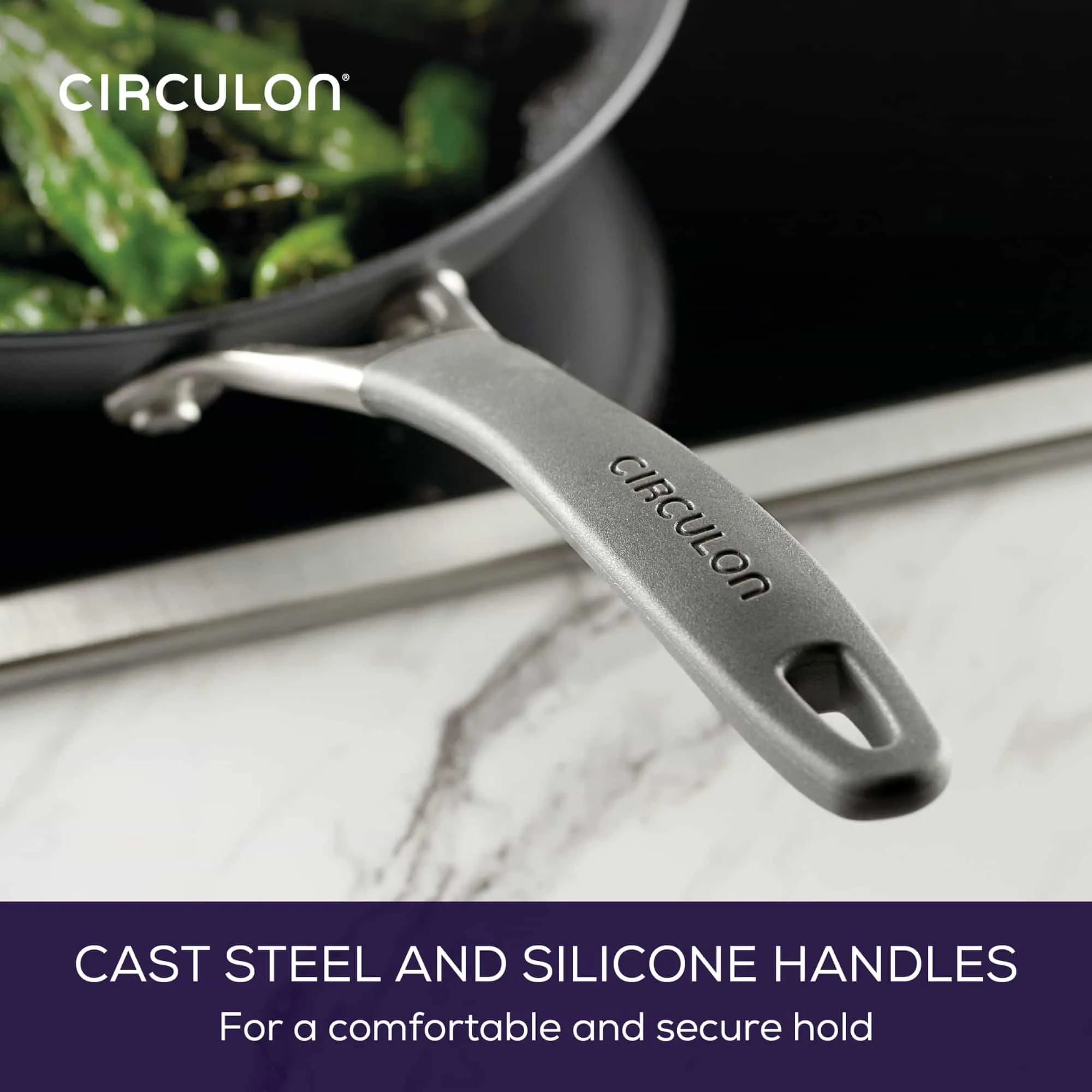 Circulon ScratchDefense A1 34cm Stirfry Pan with Helper Handle