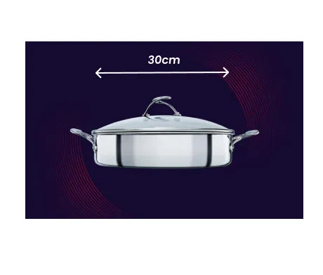 Circulon SteelShield™ Nonstick Stainless Steel C-Series Covered Sauteuse Induction - 30cm
