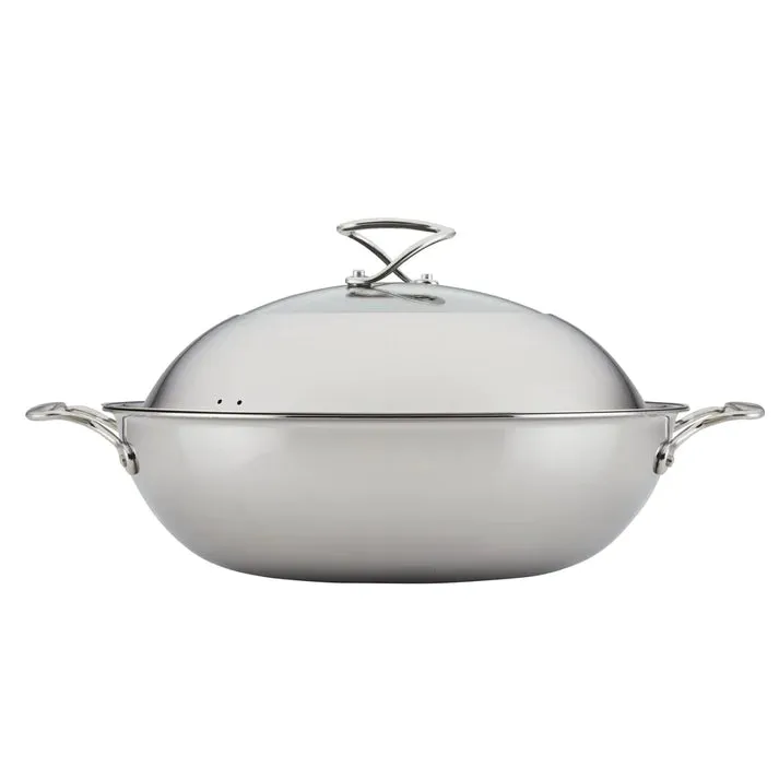Circulon SteelShield™ Nonstick Stainless Steel C-Series Covered Wok with Clearview Lid Induction – 36cm